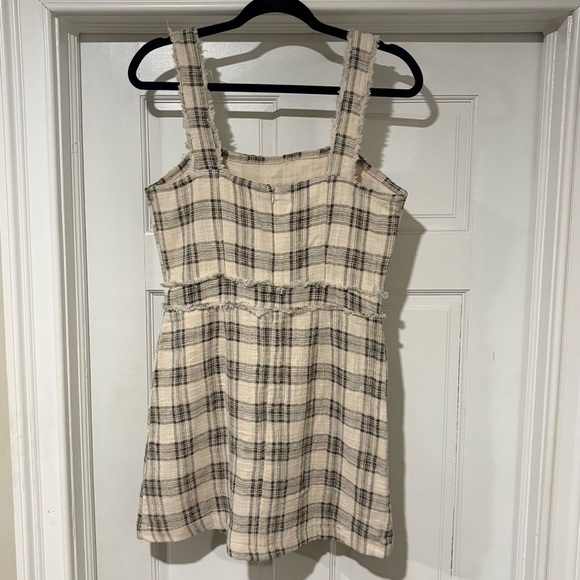 Olivaceous Checkered Mini Dress in Cream and Black - Picture 8 of 9